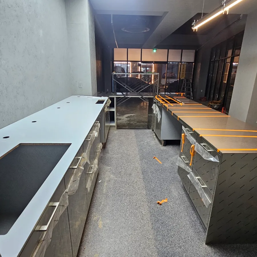 충북 진천 대형 카페 스테인리스 아일랜드 상판 시공 후기 - 싱크대장김상진 시공사례 사진