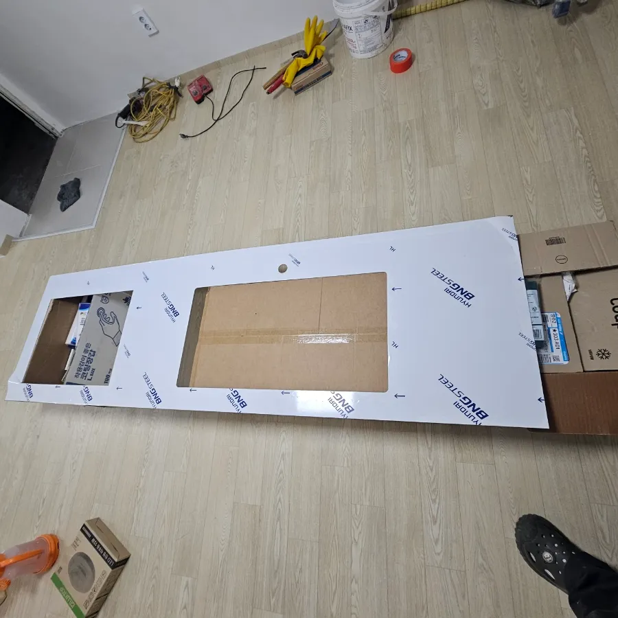 동두천 스테인리스 헤어라인 3t 상판 PPF 시공 완료 후기 시공사례 사진