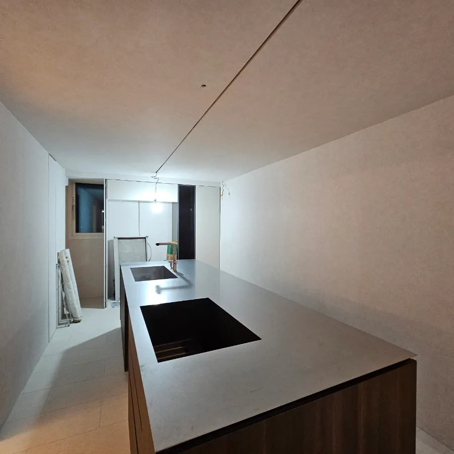 서울 성수동 스테인리스 아일랜드 상판 PPF 시공 후기 - 싱크대장김상진 시공사례 사진