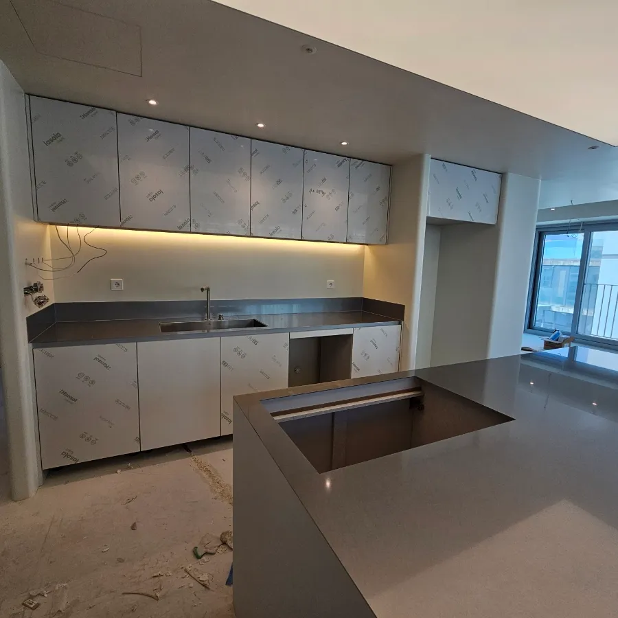 한남동 상가 스테인리스 싱크대 시공 후기 - 대형 아일랜드 주방 인테리어 시공사례 사진