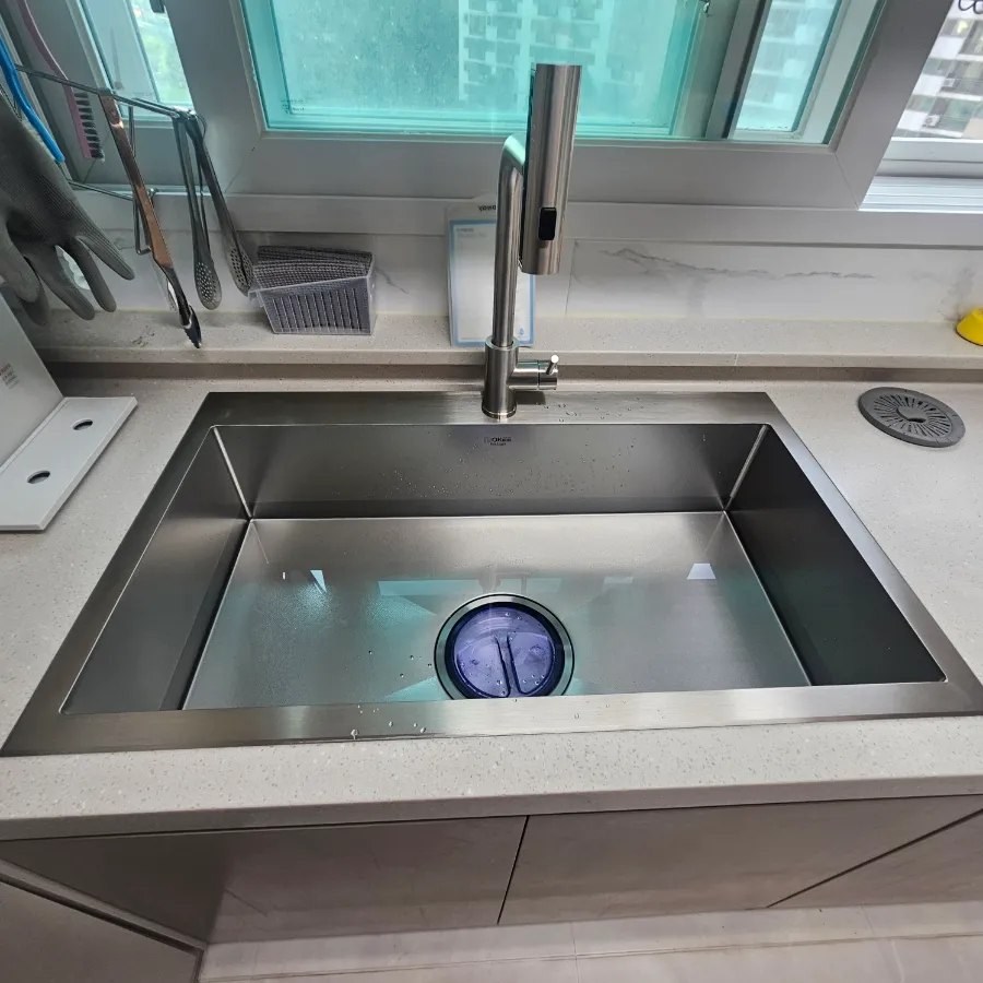 탄현 경남아너스빌 1단지 사각싱크볼 교체 시공 후기 - 싱크대장김상진 시공사례 사진