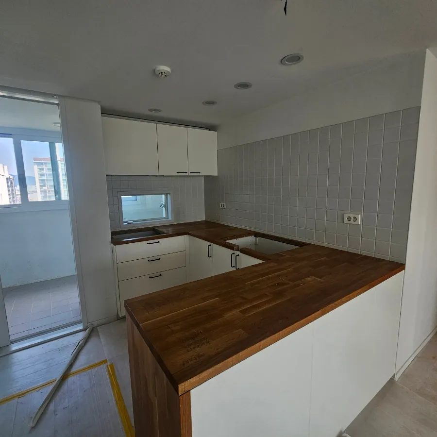 용인 수지 이케아 싱크대 3t 스테인리스 상판 시공 후기 시공사례 사진