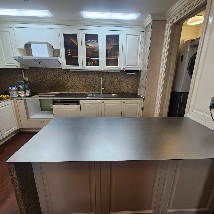 인천 송도 힐스테이트 스테인리스 싱크대 상판 교체 후기 - 싱크대장김상진 시공사례 사진