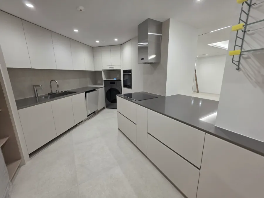 [싱크대장김상진] 갤러리아포레 고급 스테인리스 상판 시공 완성 후기 시공사례 사진