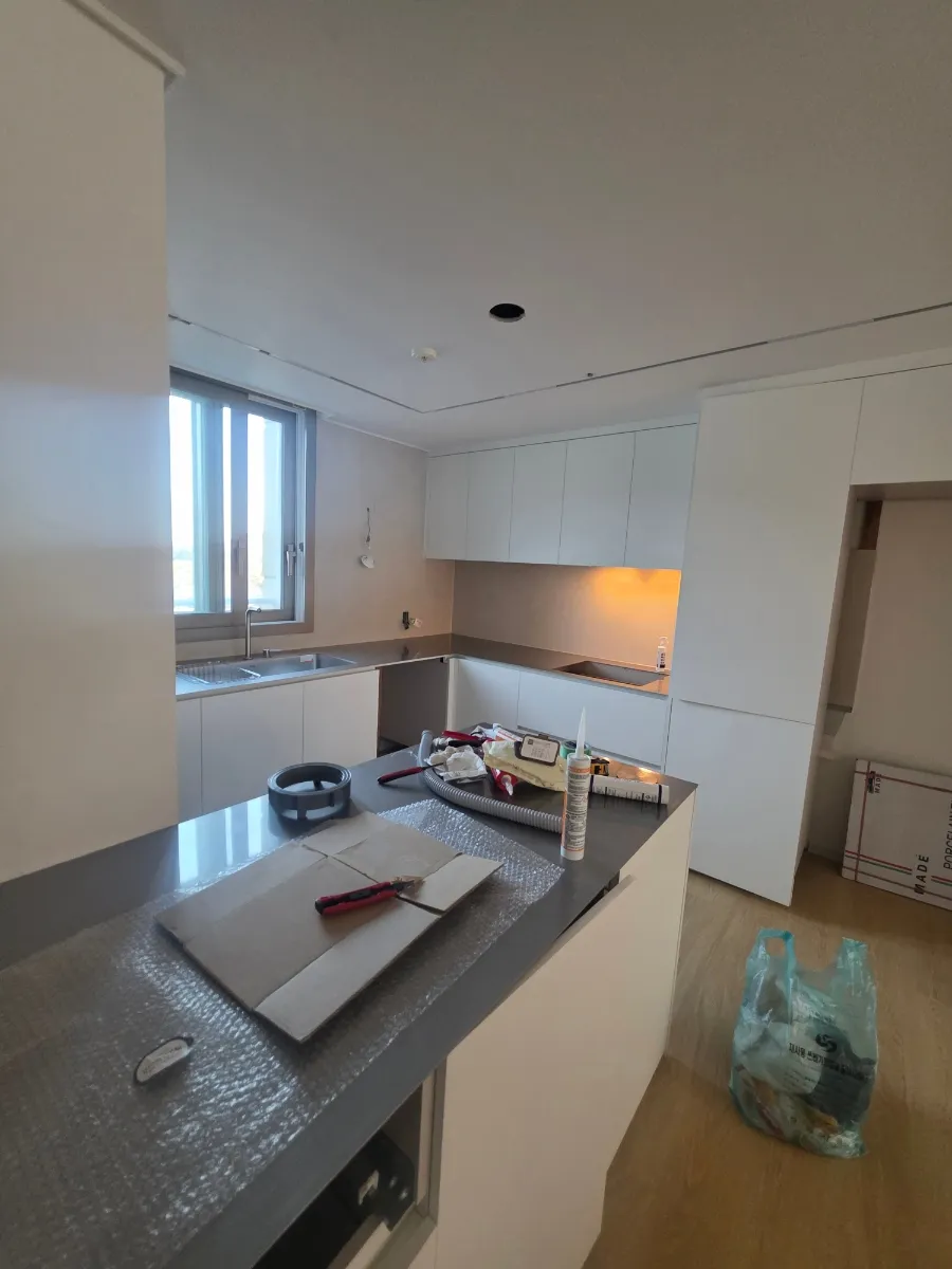 창원 스테인리스 싱크대 상판 3t 시공 후기 - 싱크대장김상진 전문 시공 시공사례 사진