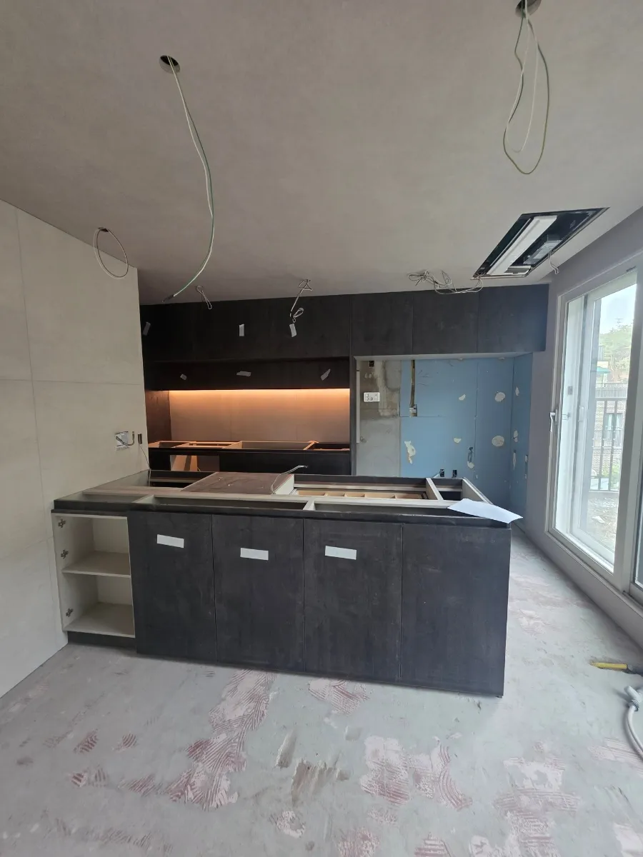 광교 고급 아파트 3t 스테인리스 싱크대 상판 시공 후기 시공사례 사진